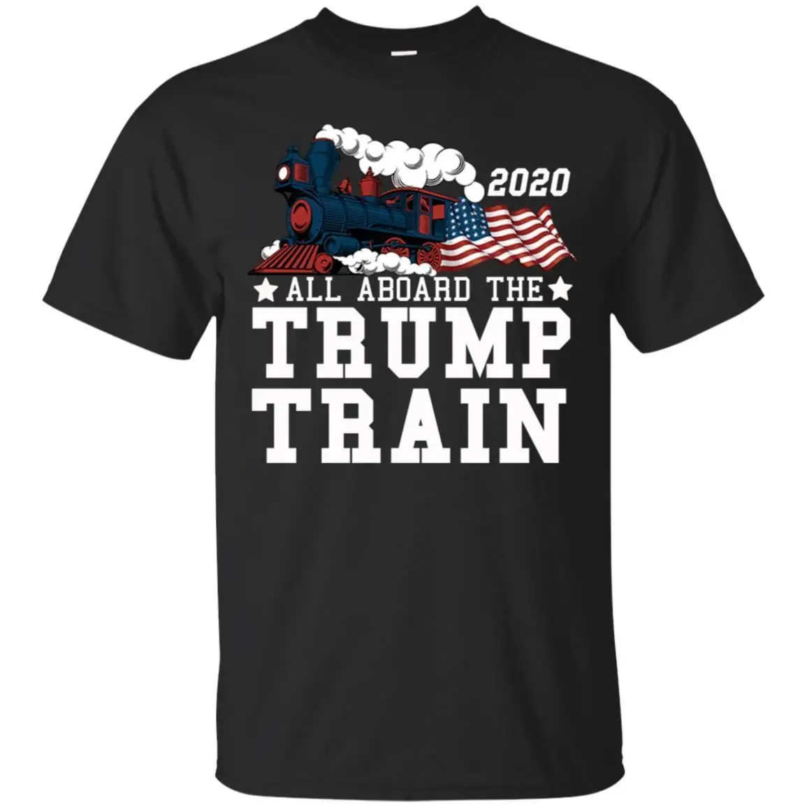 Дональд Трамп футболка все на борте поезд 2020 Футболка короткий рукав S 5X|Мужские