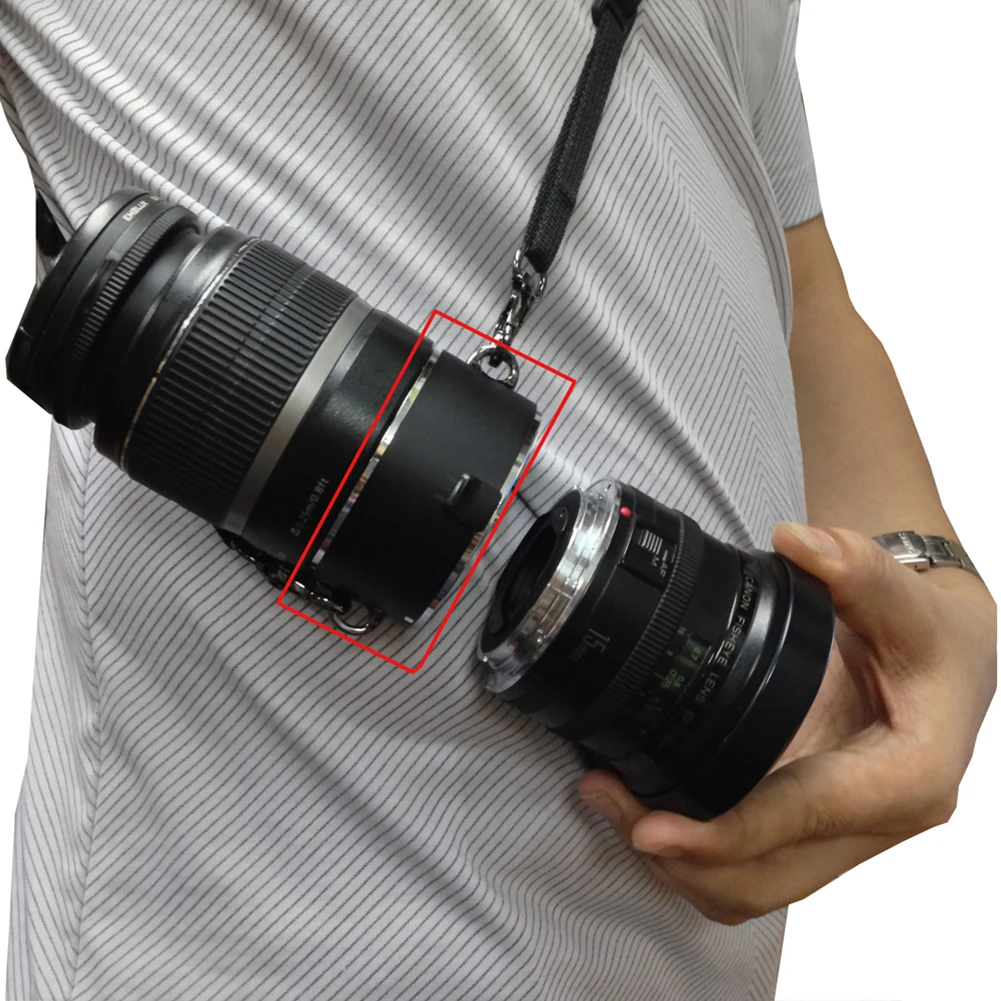 

Stand-by Helper Double Lens Holder Durable Tool Fast Ring Quick Changing Portable Equipment Camera Accessories For Canon DSLR