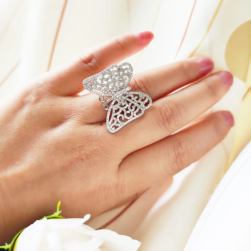 В виде симпатичных животных Бабочка кольцо мода ювелирные изделия аксессуары