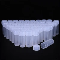 50pcs 5ml plastic bottle sample jar 5g small barrel vials medicine pill liquid powder capsule storage container packing bottles