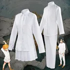 Костюм для косплея из аниме обещанская Невеста, костюм для Хэллоуина с белой рубашкой, брюками и платьем, Эмма Норман Рэй