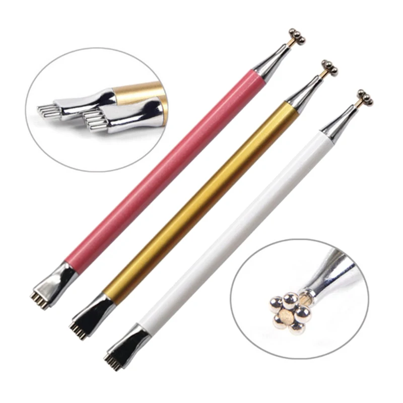 

Double Head 2ways Nail Art Cat Eye Magnet Pen 3d Nail Magnetic Gel Polish Cat Eyes Strip Flower Magical Stick