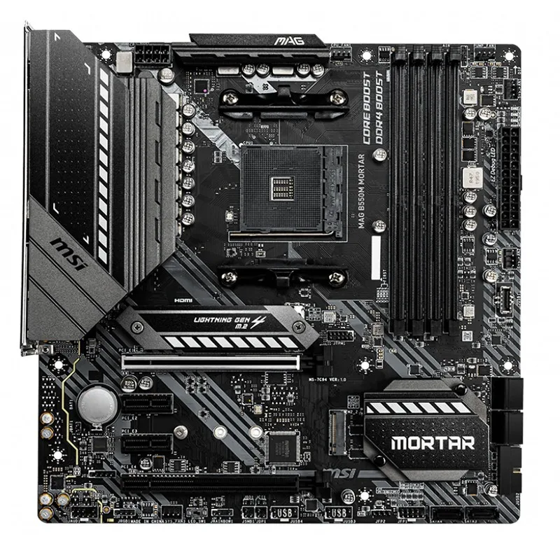 MSI MAG B550M MORTAR Motherbaord Micro-ATX AMD DDR4 M.2 SATA Support 3700X/3600X/3600 CPU | Motherboards