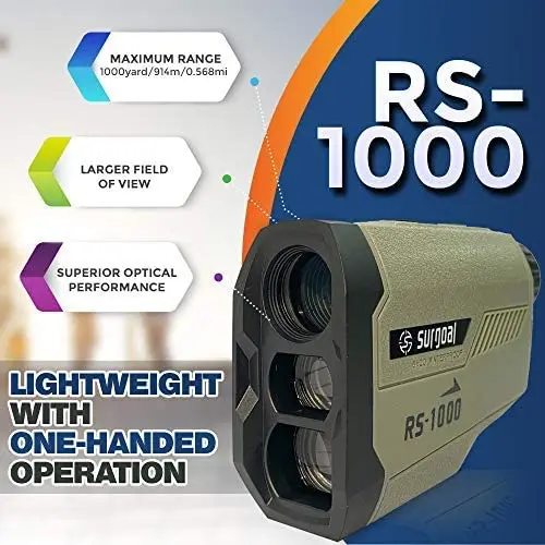 

Surgoal HD Golf & Hunting Laser Rangefinder 1000YD_Larger Field of View！