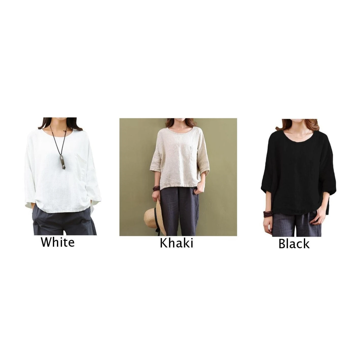 Хлопковые топы Повседневная футболка в стиле ретро однотонная хлопковая