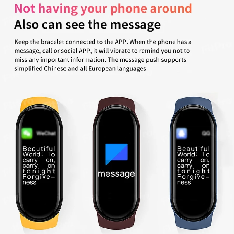 

HX6A Sleep Monitor Pedometer Bluetooth Connection Smart Bracelet M6 Smart Watches itness Tracker Wristband Sport Music