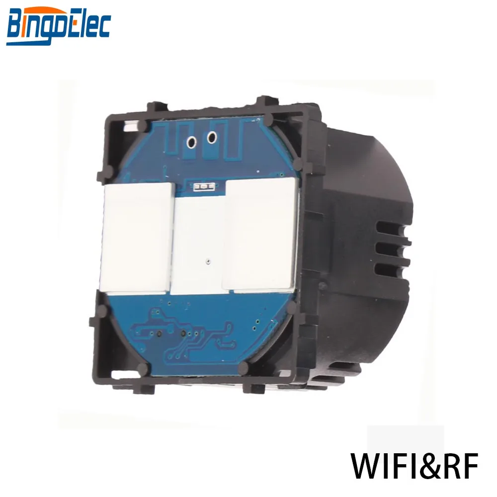 

Bingoelec EU Standard 2 Gang 1 Way Touch WIFI Switch Part Smart Home Automation Wireless Remote Light Switch Part