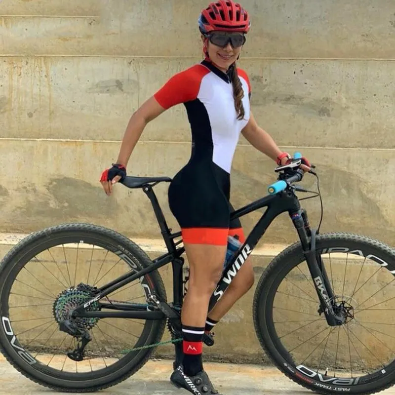 

Новинка лета 2021, цельный велосипедный костюм с коротким рукавом, Женский легкий удобный велосипедный костюм с длинным рукавом, быстросохну...