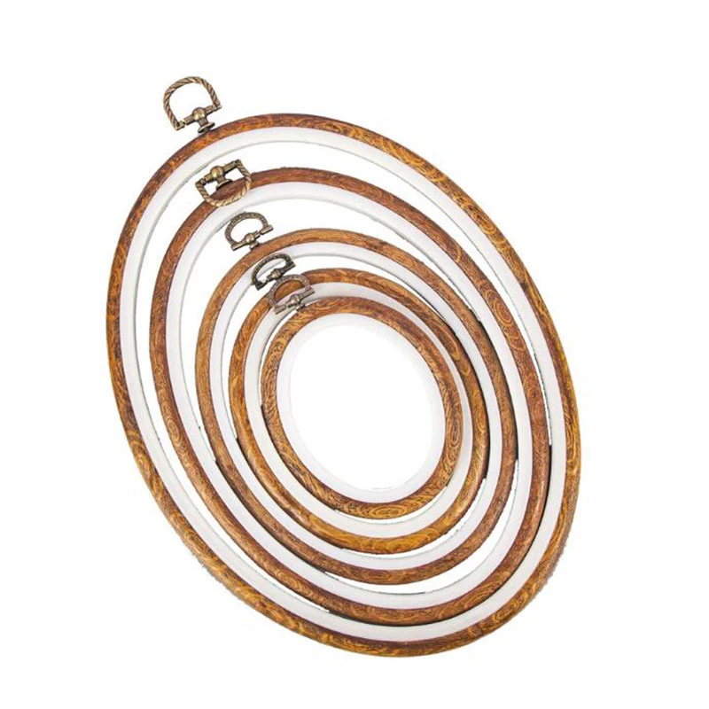 Round Bamboo Embroidery Hoops Frame Imitate Wood Hoop Rings For Diy Cross Stitch Needle Craft Tool |