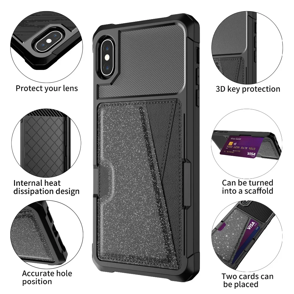 Чехол для iPhone 11 Pro Max XR XS 6 7 8 Plus X MAX чехол телефона с магнитом автомобиля слот карты