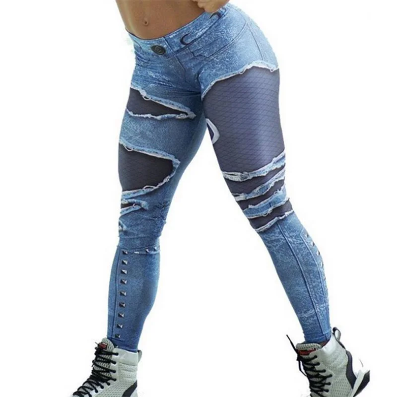 

Women Jeans Print Leggings Droplets Cartoons Printed Sporting Workout Leggins Elastic Workout Fitness Leggins Dropshipping