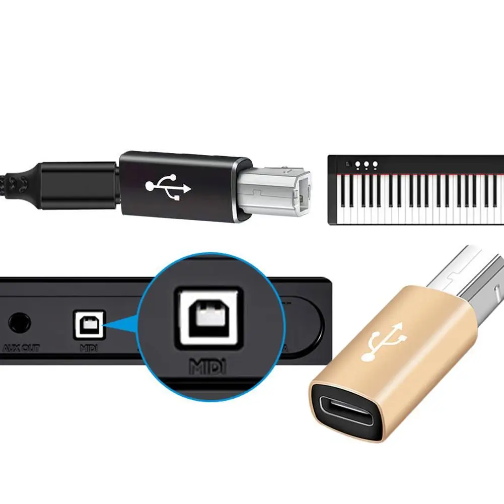 Квадратные бусины 4 цвет кабель с разъемами типа c и USB преобразования пианино