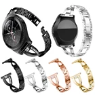 Ремешок из нержавеющей стали с кристаллами для Garmin Vivoactive 3 Samsung Gear S2 Galaxy 3 41 мм Active 2 для Amazfit GTS 2 Mini GTS 2e, 20 мм