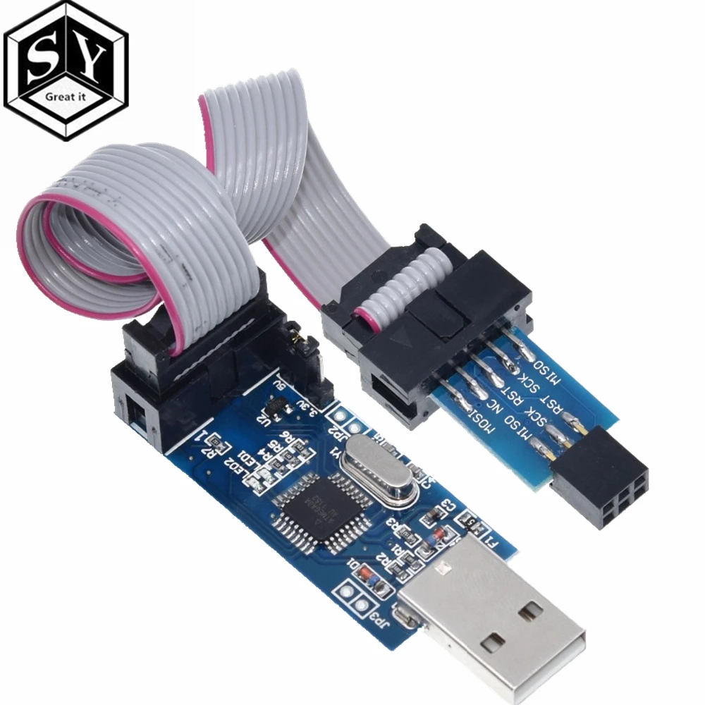 1 шт. Great IT USBASP USBISP AVR программист USB ISP USB ASP ATMEGA8 ATMEGA128 Поддержка Win7 64