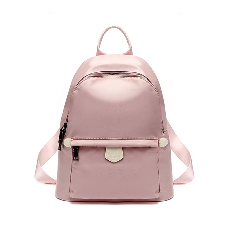 

Модный однотонный маленький женский рюкзак, Наплечные сумки для девочек-подростков, рюкзак, водонепроницаемая нейлоновая Повседневная дор...