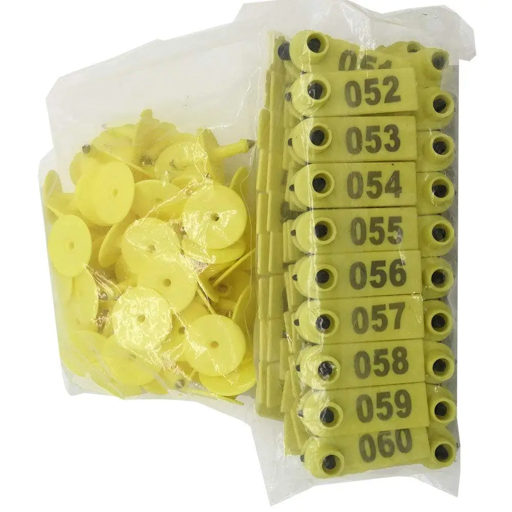 

Farm Animal Livestock Supplies No.001-100 Sheep Ear Tag Laser Type Copper Head Earrings Animal Supplies