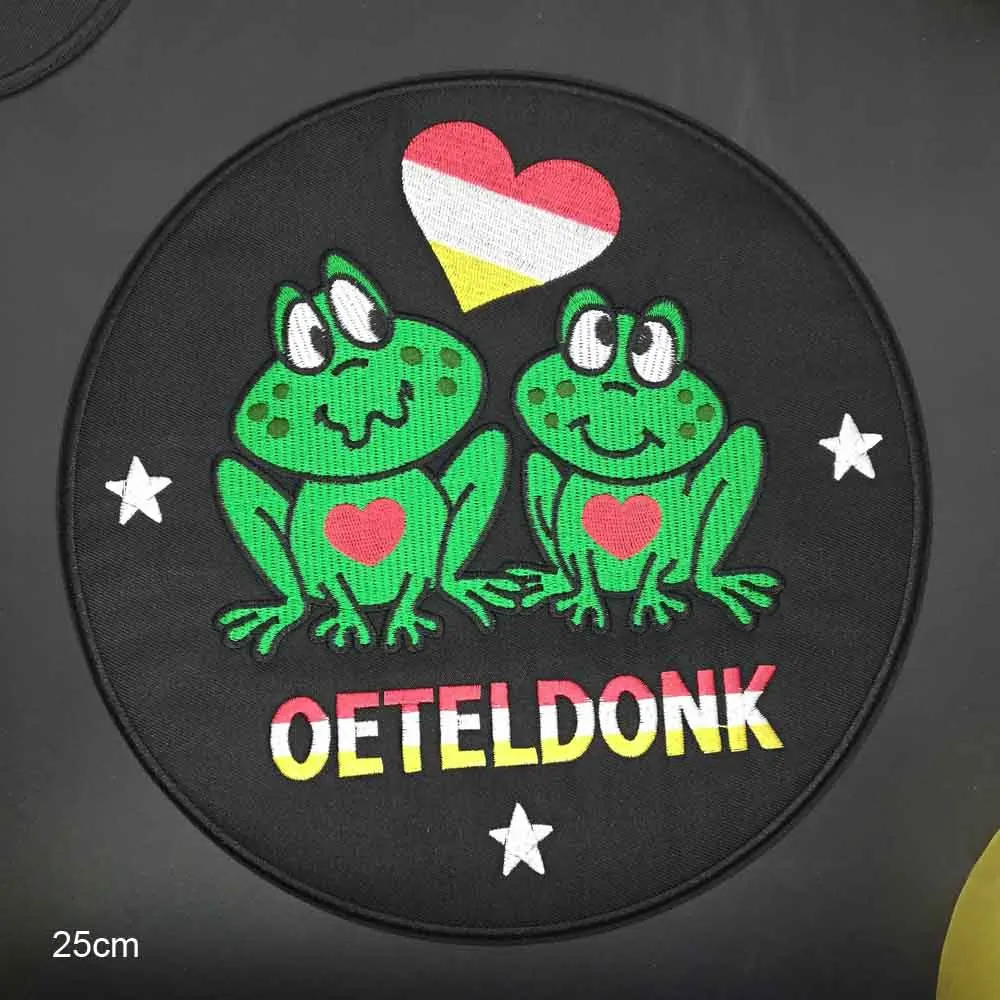 Большие нашивки для утюга в виде лягушки вышитые одежды одежда Oeteldonk|Заплатки| |