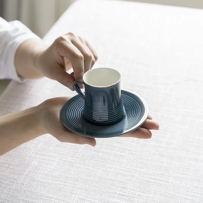

Vintage Luxury Eco Friendly Coffee Cup Handmade Small Creative Espresso Cups for Breakfast Porcelain Koffie Kopjes Drinkware