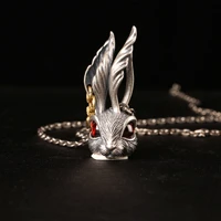 cute rabbit necklace fashion personality mens and womens cool necklace punk gothic rock party hip hop jewelry accessories