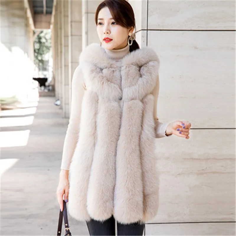 Hot sale women winter coat real fox fur vest natural fur gilet fashion clothing genuine fox fur coat fur jacket women clothing
