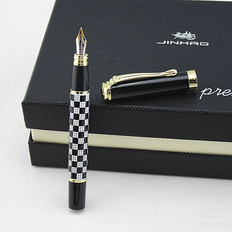 JINHAO Ручка для каллиграфии перьевая ручка канцелярские принадлежности Школьные офисные принадлежности Роскошный бренд милые металлические чернила для письма подарочные ручки MONTE - Цвет: R
