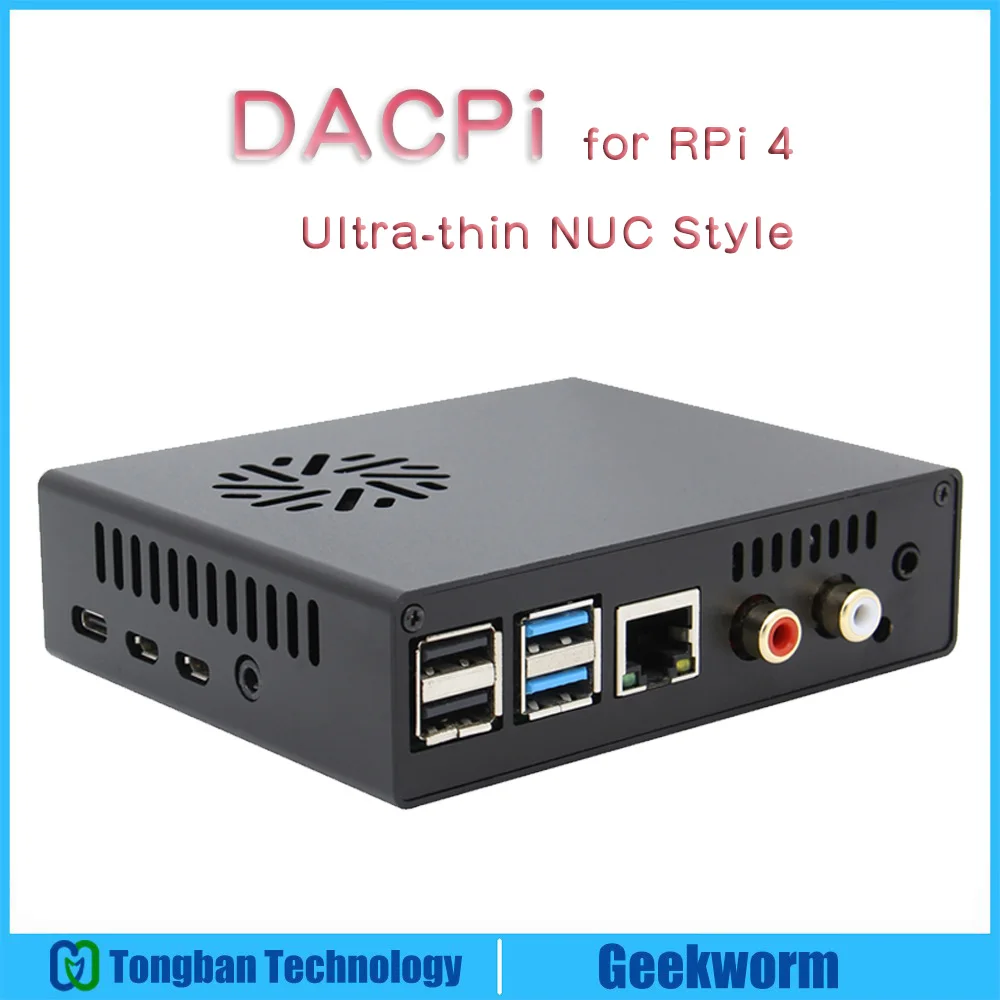 Geekworm DACPi для Raspberry Pi 4 Модель B NUC алюминиевый чехол с X950 аудио ЦАП щит и радиатор