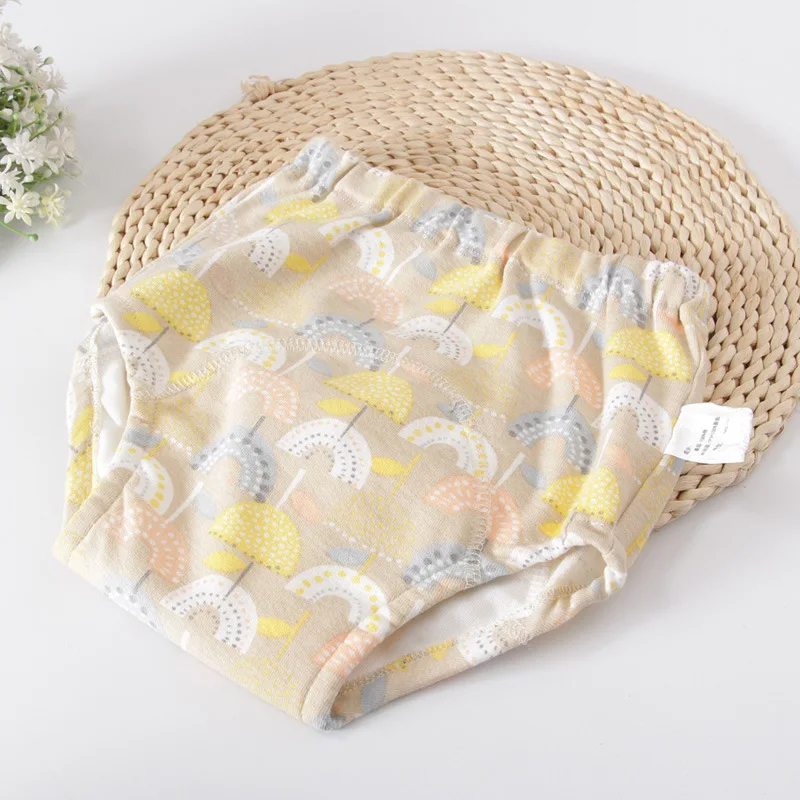 6 слойные хлопковые детские тренировочные брюки водонепроницаемое нижнее белье