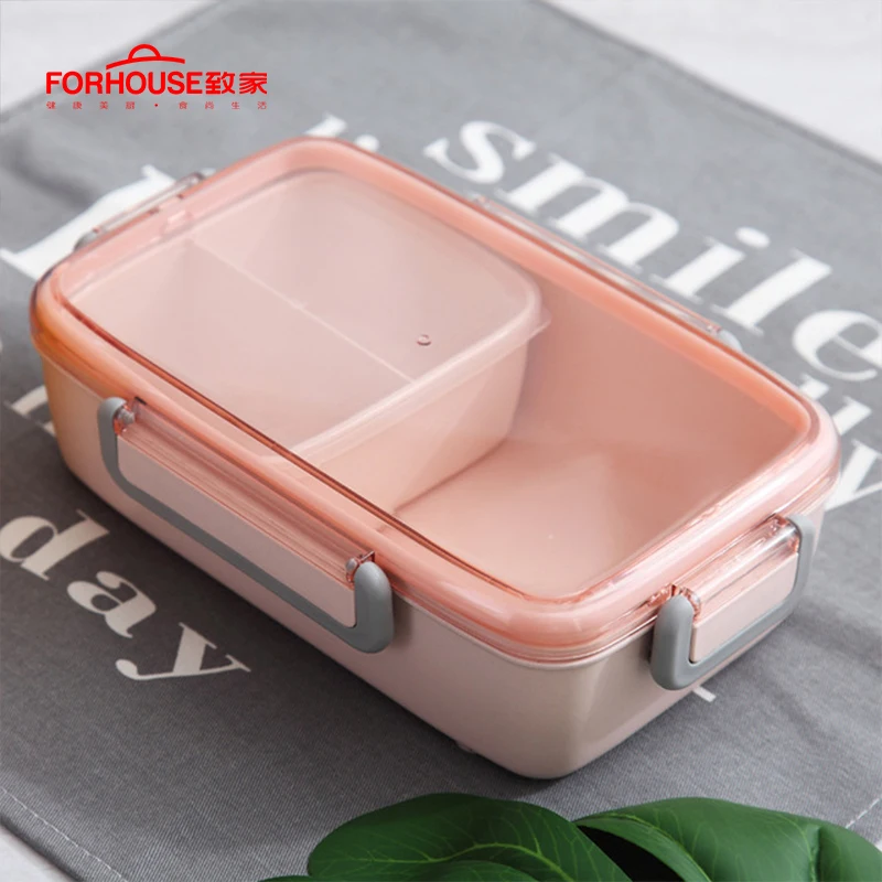 800 ML Portable Lunch Box Food Container Microwavable Oven Bento Leakproof Lunchbox With Spoons Chopsticks | Дом и сад
