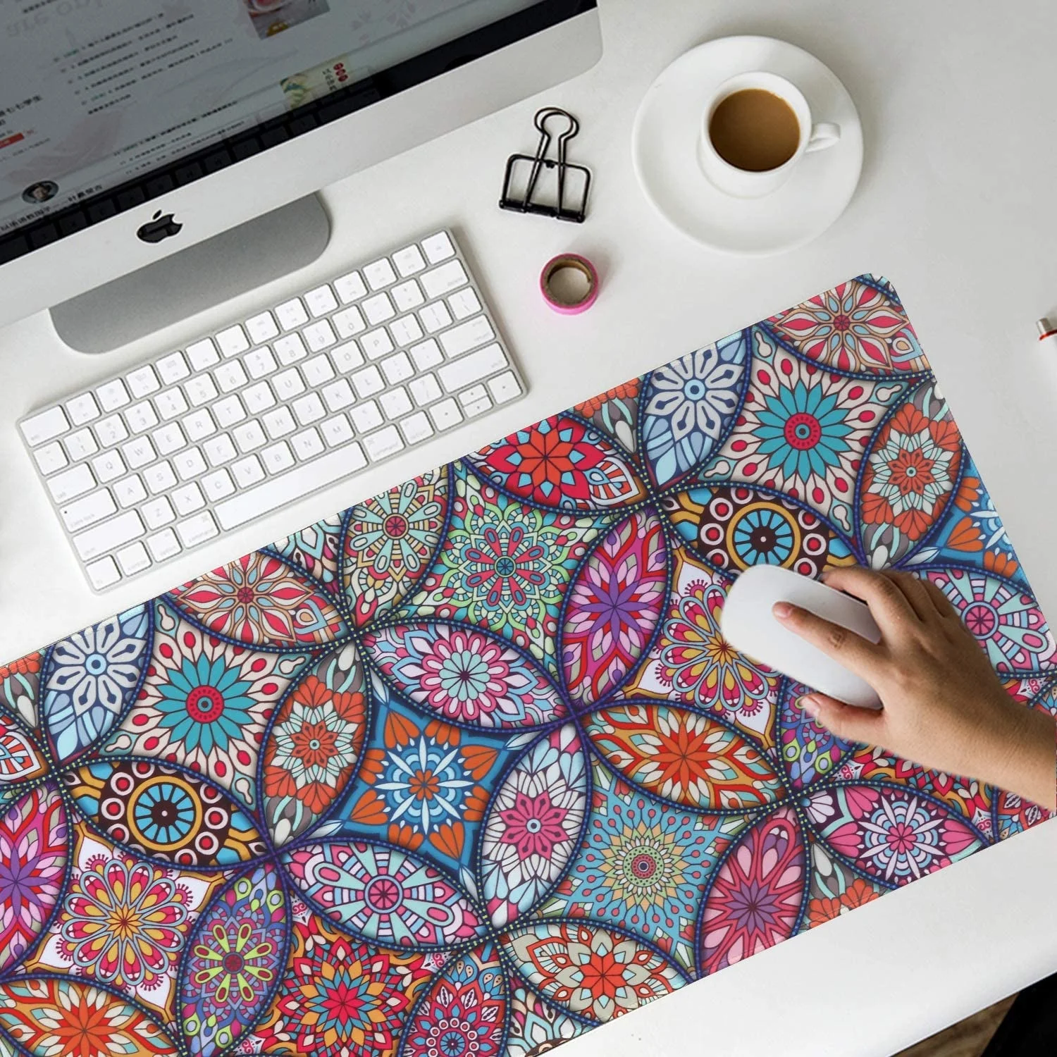 

Mandala Art Mouse Pad Gamer New Custom Computer Mousepad Gamer Carpet Anti-slip Natural Rubber Keyboard Pad PC Desktop Mouse Pad