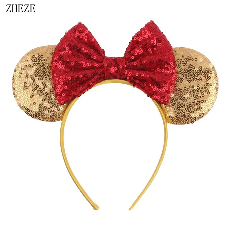 4 шт./лот новые красочные детские повязки на голову мышь повязка с блестками банты