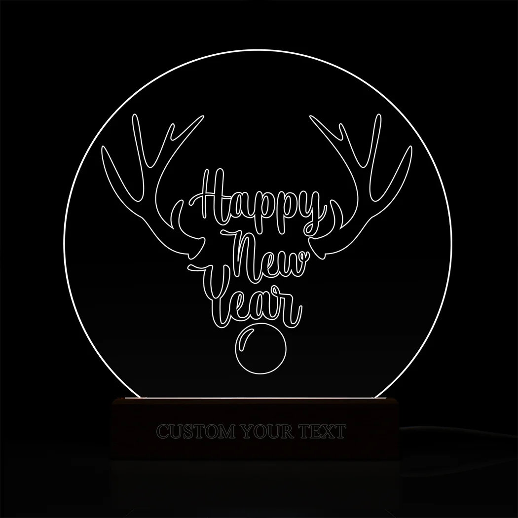 Esspoc рождественские украшения аксессуары USB светодиодный ночсветильник 3d лампа