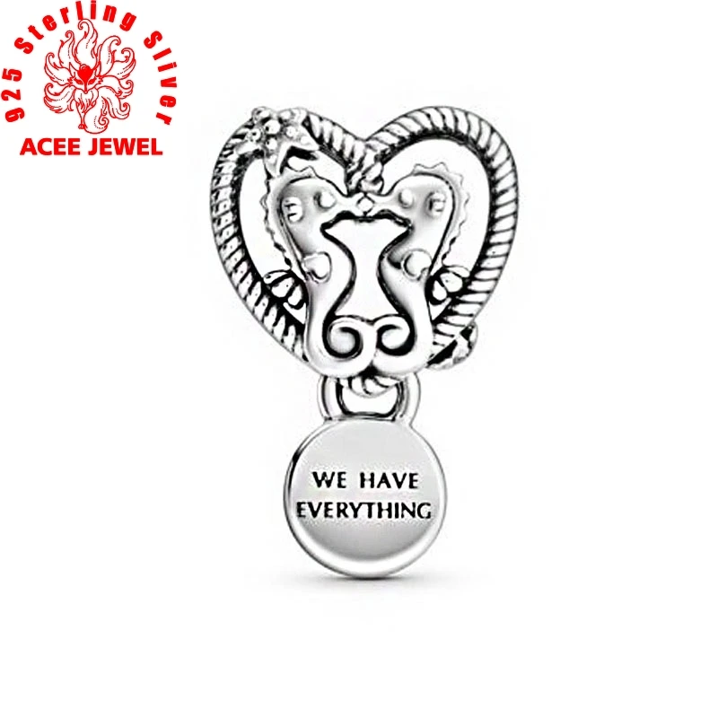 2020 Аутентичные 925 стерлингового серебра Ажурные морские окуньки сердечными