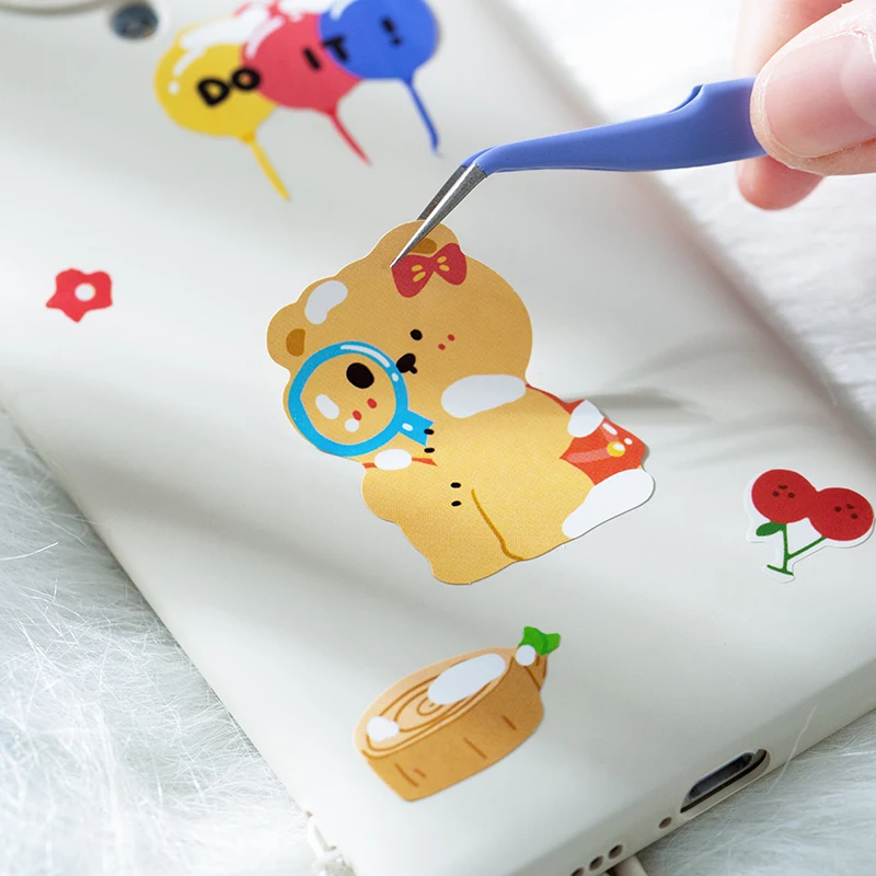 

50 Sheets/pack Book Creative Hand Account Decoration Collage DIY Material Stickers Cute Cartoon Animals Coil Sticker Stationery