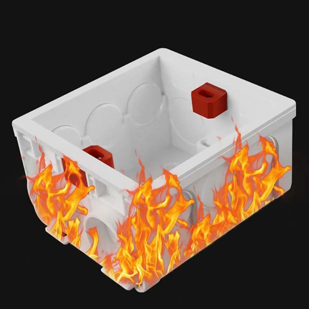 

Adjustable 86 Switch Socket Box,Mount Back Box Plasterboad 50mm Depth Wall Switch Wall Socket Mounting Cassette BOX Screw Set