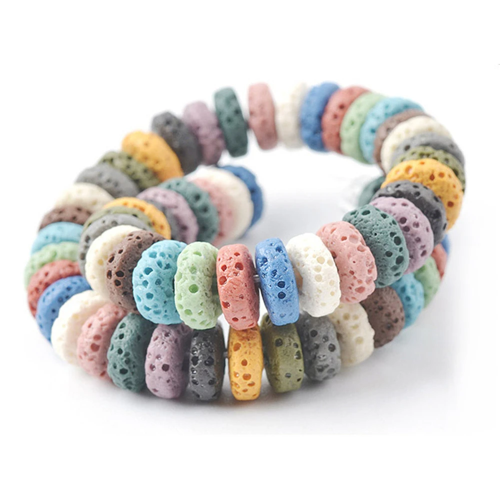 

Julie Wang 120/150pcs Wholesale 8-10mm Mix Natural Round Lava Stone Loose Spacer Bead Necklace Bracelet Jewelry Making Accessory