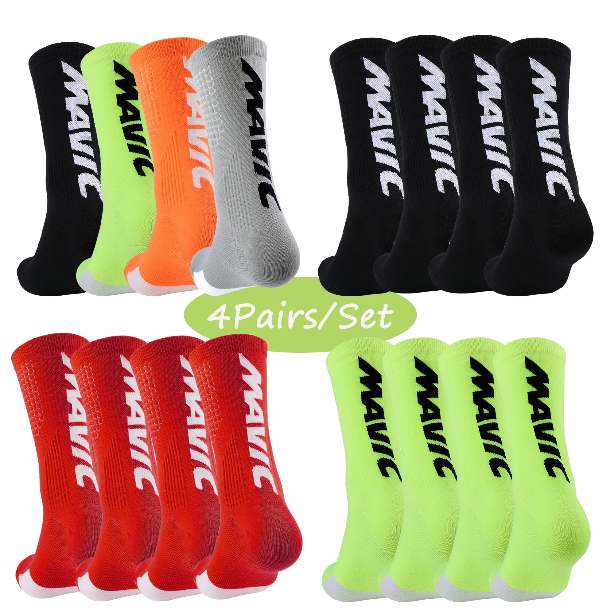 

4 pairs/sets cycling socks compression socks sports socks basketball socks soccer socks running socks socks men socks women