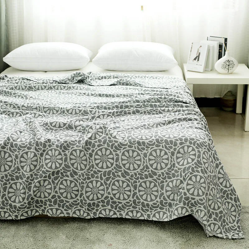 

Японское хлопковое летнее одеяло для кровати, тонкое газовое полотенце, одеяло, кондиционер, одеяло, плед на кровать, диван, Bespread, покрывало ...