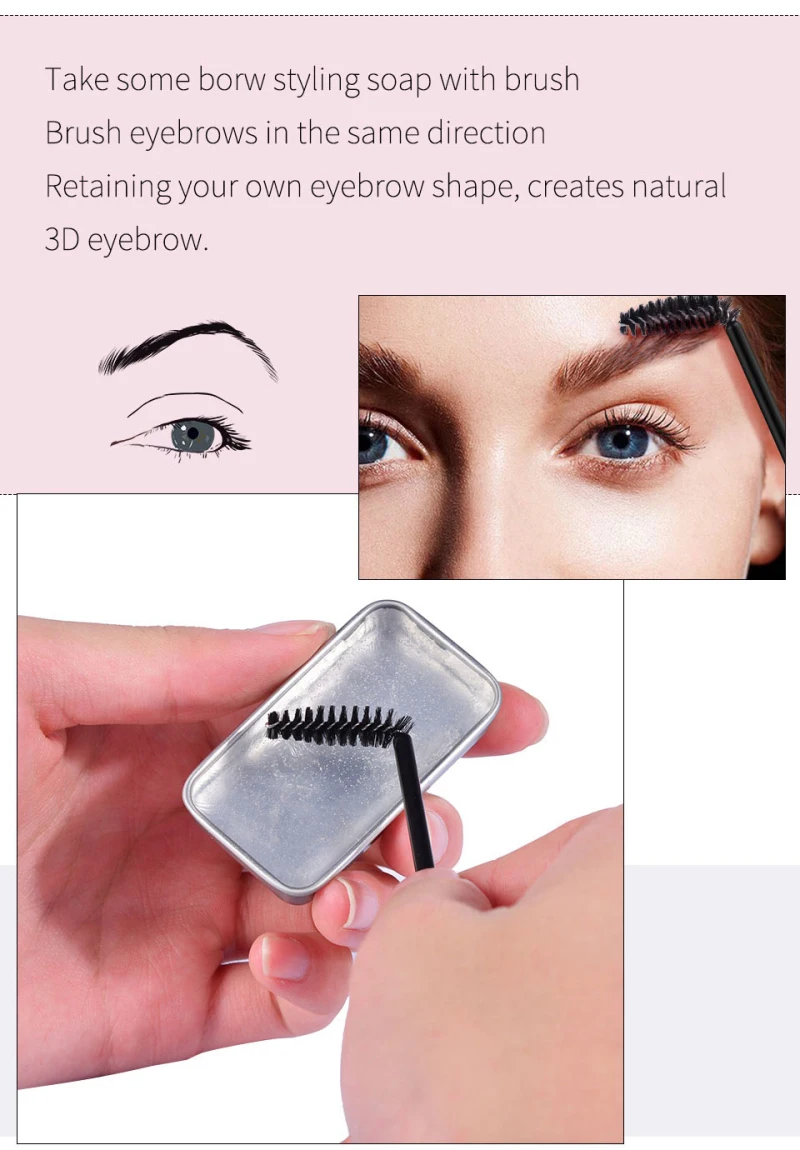 

1PC 3D Feathery Brows Balm Styling Brows Soap Long Lasting Makeup Kit Makeup Waterproof Eyebrow Setting Gel Cosmetics TSLM2