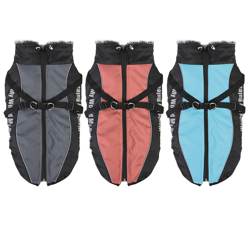 

Winter Pet Dog Clothes Waterproof Pet Warm Jacket Coat For Labrador Dog Clothing Chest Harness Vest For Large Dogs*