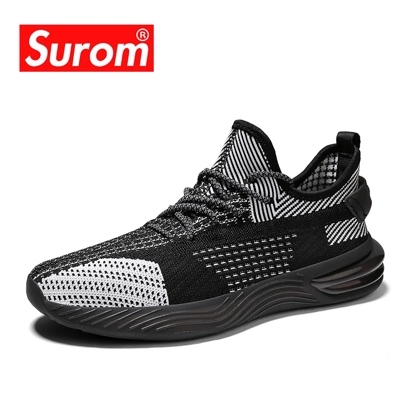 SUROM Breathable Sneakers Men Outdoor Non-slip Casual Shoes 2020 Autumn New Fashion Lightweight Footwear Male Adult | Обувь