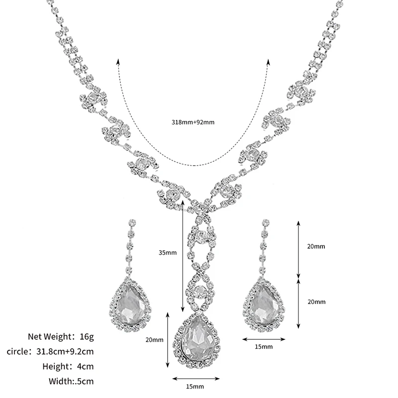 Комплект Украшений С Кристаллами Miallo Для Женщин Элегантное Свадебное Ожерелье И