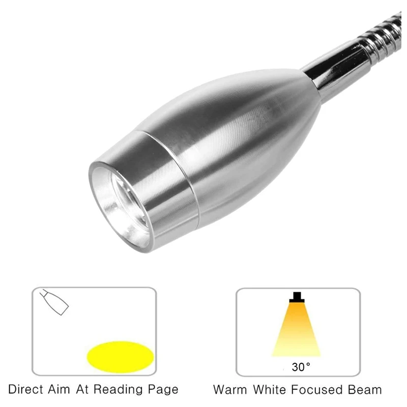 

Topoch Plug Wired LED Light Reading Touch Dimmable Wall Lamps Adjustable Surface Mounted Sconce Lighting AC100-240V EU US UK AU