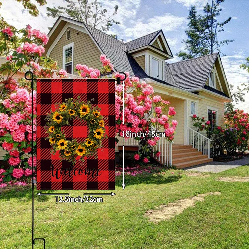 Merry Christmas Garden Flag Outdoor Decorations Porch Door Banner Hanging Ornament for Home Xmas Navidad 2022 New Year | Дом и сад