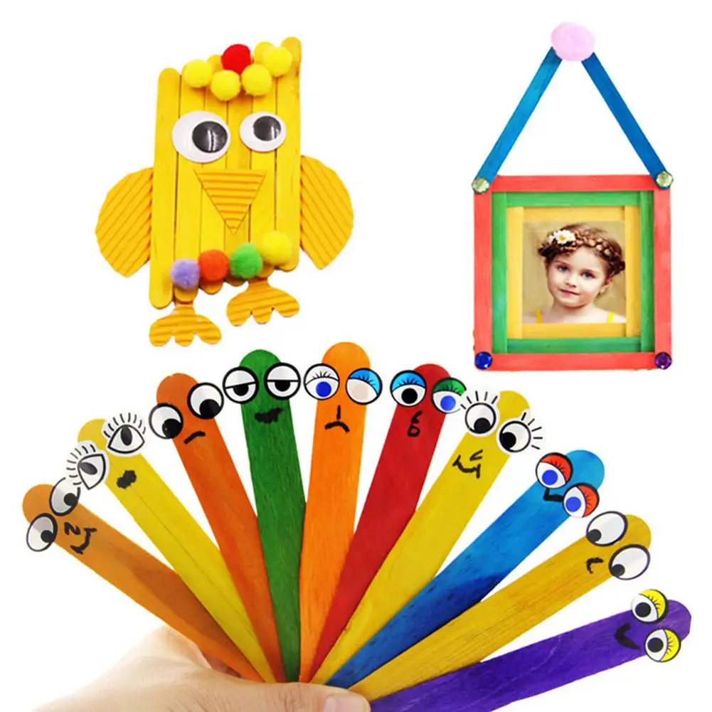 50 шт. разноцветные бриллиантовые палочки для поделок детские мороженого ручные