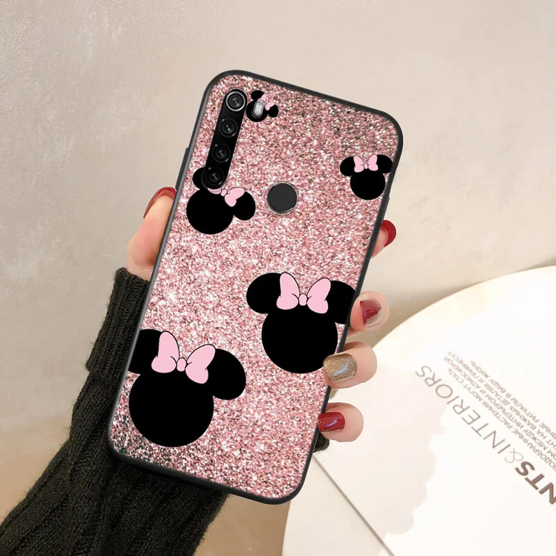 Red Mickey Minnie For Xiaomi Redmi Note 11 11S 10 9 8 7 6 Pro 5G 4G Silicone Soft Shockproof Black Phone Case Coque Capa Cover