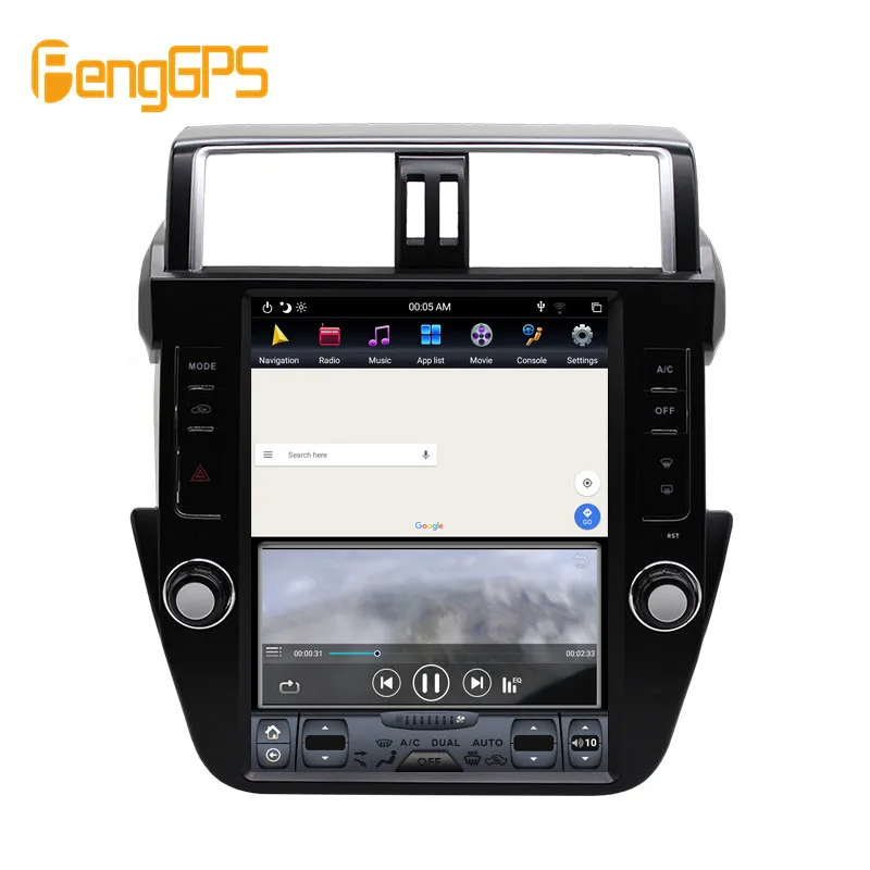 Автомобильный GPS-навигатор в стиле Tesla Android 9 0 PX6 4 Гб ОЗУ для TOYOTA Land Cruiser Prado 150 2014-2017
