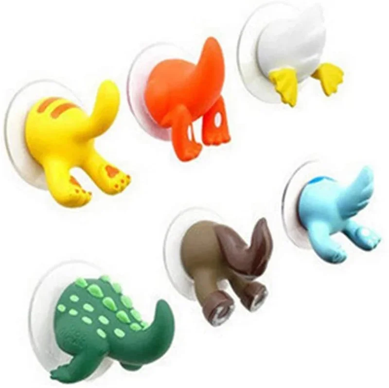 Lovely Cartoon Animal Tail Shape Sucker Kitchen Bathroom Wall Hook Strong Vacuum Suction Cup Hot