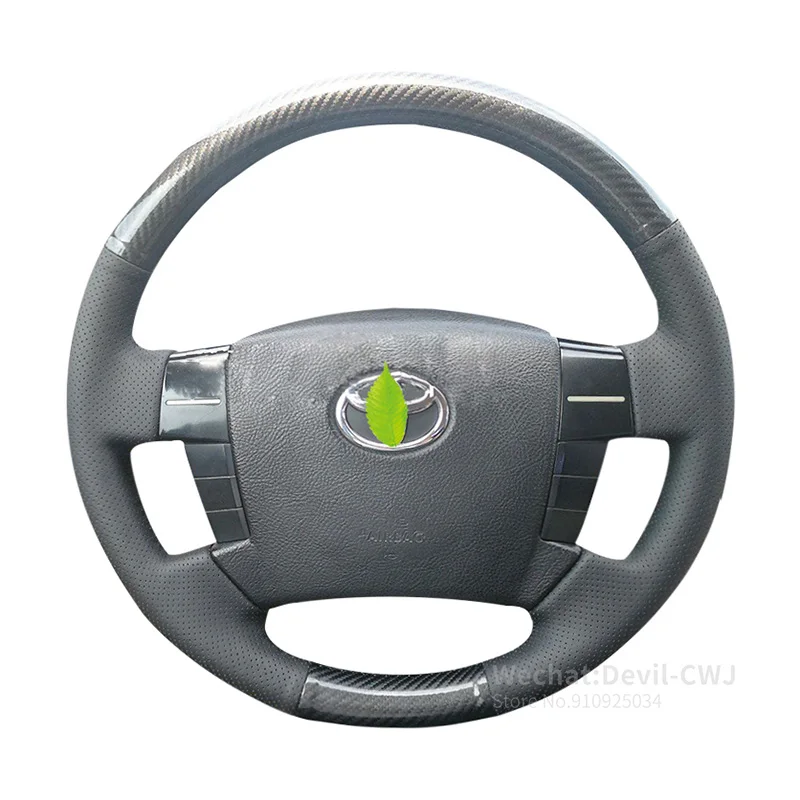 

Чехол рулевого колеса Алькантара для Toyota 2005-2013 Reiz 2006 2007, кожаный чехол рулевого колеса ручной стежки, автозапчасти, интерьер автомобиля