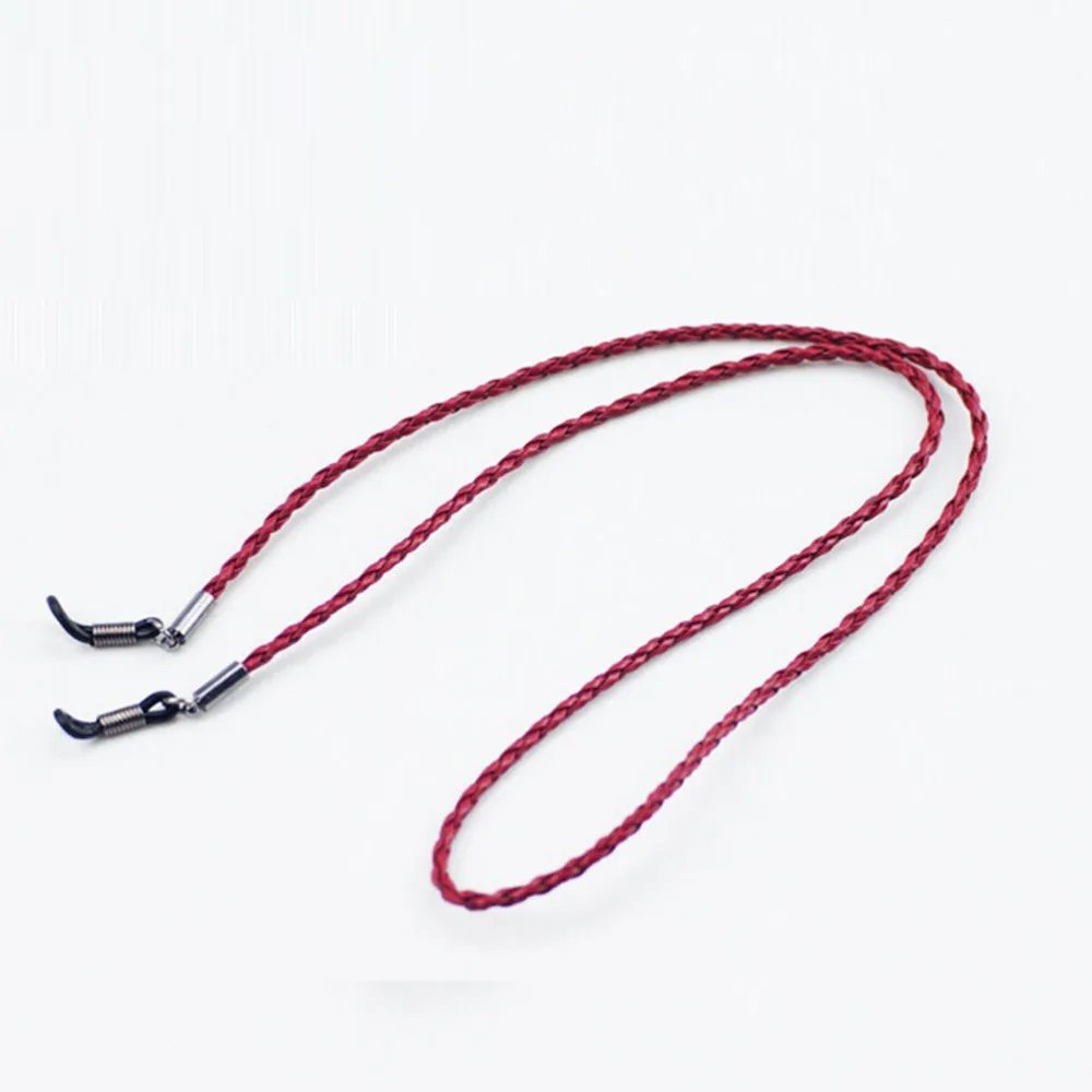 

1Pcs Adjustable End Glasses Holder 4 Colors Hot Sale Colorful PU Leather Glasses Neck Strap String Rope Band Eyeglass Cord