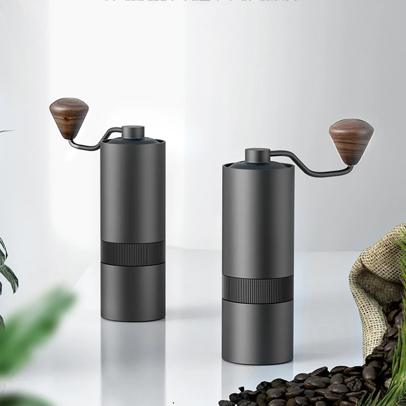 Molinillo Manual de granos de caf&eacute;, herramienta de molienda de caf&eacute; hecha a mano con carcasa de aluminio, n&uacute;cleo de molienda de acero inoxidable de alta calidad, 2021-1